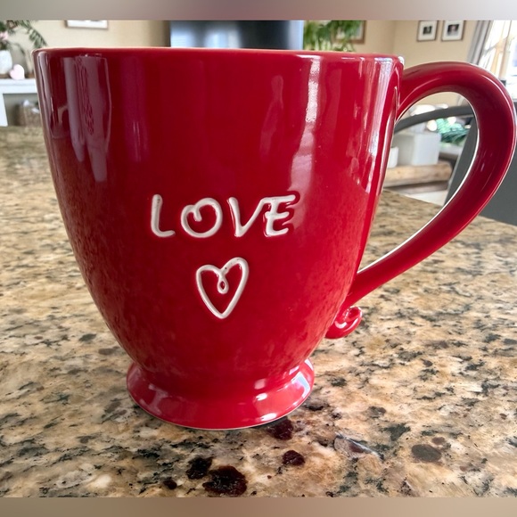 Starbucks Other - Starbucks Red “LOVE” Heart Mug – 15 oz – Valentine’s Day Coffee Cup